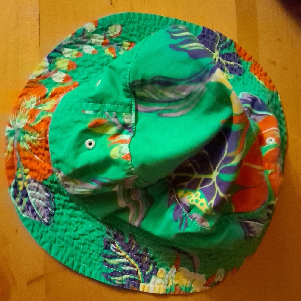 Ralph Lauren Vibrant  Bucket Hat - Green, Orange, Purple